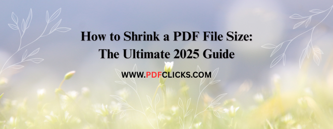 How to Shrink a PDF File Size: The Ultimate 2025 Guide